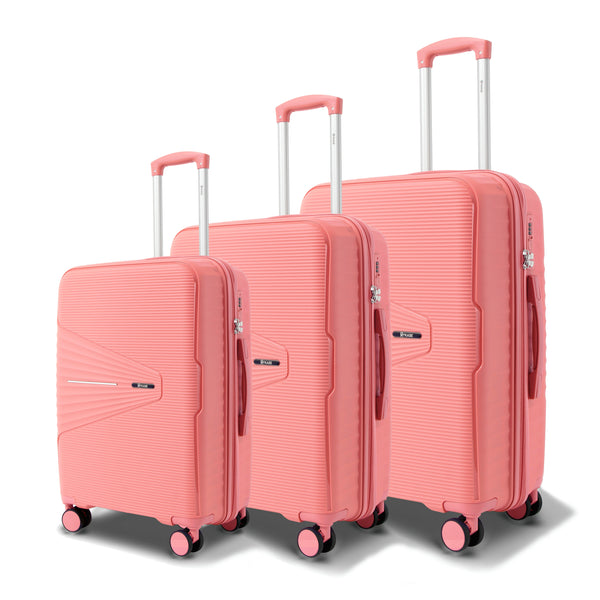 The Oxford Luggage Set of 3 - Salmon Pink