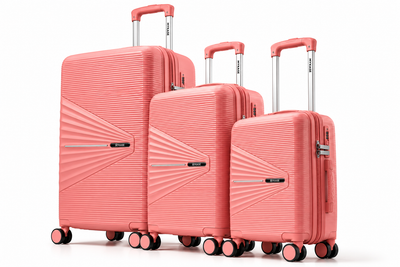 The Oxford Luggage Set of 3 - Salmon Pink