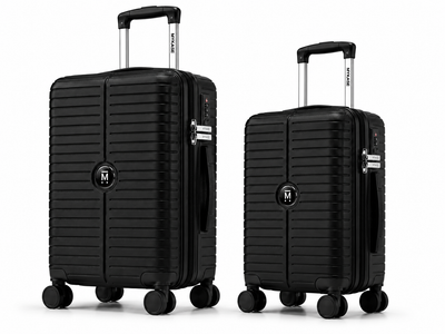The Miami Luggage Set of 2 - Ivory Black