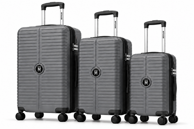 The Miami Luggage Set of 3 - Charcoal Grey