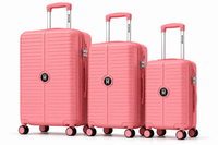 MYKASE Miami Series 3-piece trolley bag set in Salmon Pink