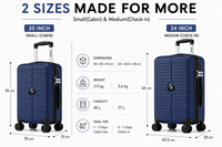 MYKASE trolley bag detail — Cosmic Blue