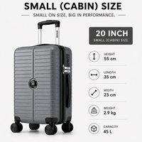 MYKASE trolley bag detail — Charcoal Grey