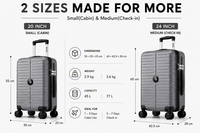 MYKASE trolley bag detail — Charcoal Grey