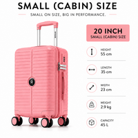 MYKASE trolley bag detail — Salmon Pink