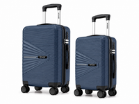 MYKASE Oxford Series cabin and check-in trolley bags in Ivory Black