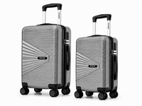 MYKASE Oxford Series 2-piece trolley bag set in Charcoal Grey