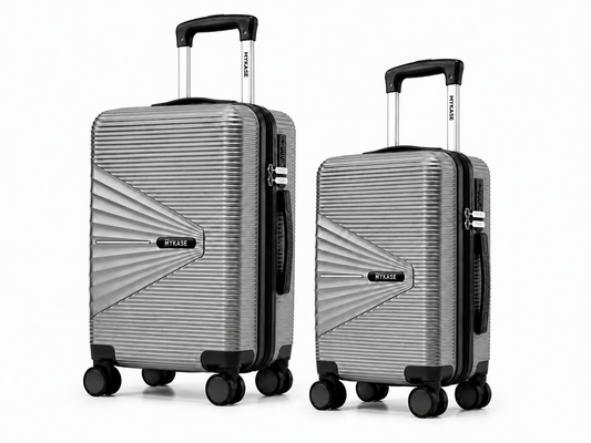MYKASE Oxford Series 8 Wheels Set of 2 (Cabin + Medium) Trolley Bags, 100% Virgin Polypropylene, 360 Spinner Strong & Durable Wheels, Anti-Theft Zippers, 3-Year Warranty