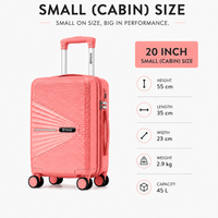 MYKASE trolley bag detail — Salmon Pink