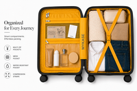 MYKASE trolley bag detail — Ivory Black