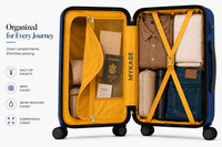 MYKASE trolley bag detail — Cosmic Blue