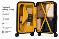 MYKASE trolley bag detail — Ivory Black