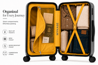 MYKASE trolley bag detail — Charcoal Grey