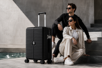 MYKASE trolley bag detail — Ivory Black