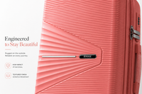 MYKASE Oxford Set of 3 polypropylene shell close-up — Salmon Pink