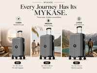 MYKASE trolley bag detail — Charcoal Grey
