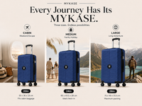 MYKASE trolley bag detail — Cosmic Blue