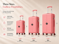 MYKASE trolley bag detail — Salmon Pink