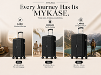 MYKASE trolley bag detail — Ivory Black