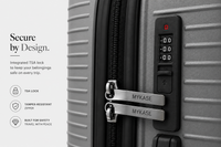 MYKASE trolley bag detail — Charcoal Grey