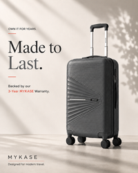 MYKASE trolley bag detail — Ivory Black