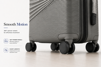 MYKASE trolley bag detail — Charcoal Grey