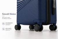 MYKASE trolley bag detail — Cosmic Blue