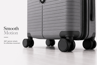 MYKASE trolley bag detail — Charcoal Grey