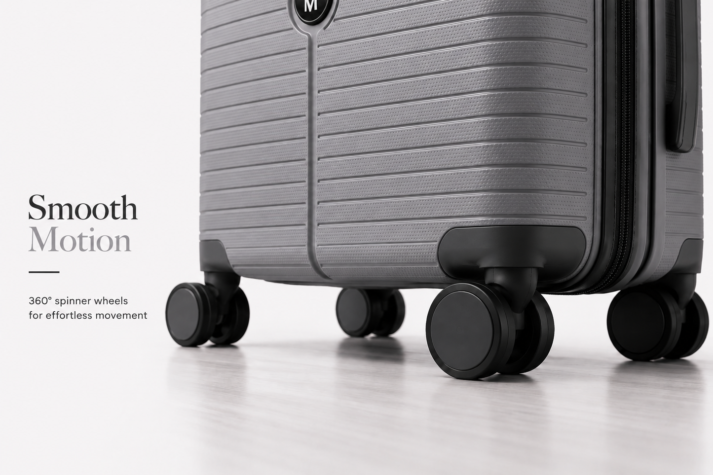 MYKASE Miami Series 8 Wheels Set of 2 (Cabin + Medium) Trolley Bags, 100% Virgin Polypropylene, 360 Spinner Strong & Durable Wheels, Anti-Theft Zippers, 3-Year Warranty