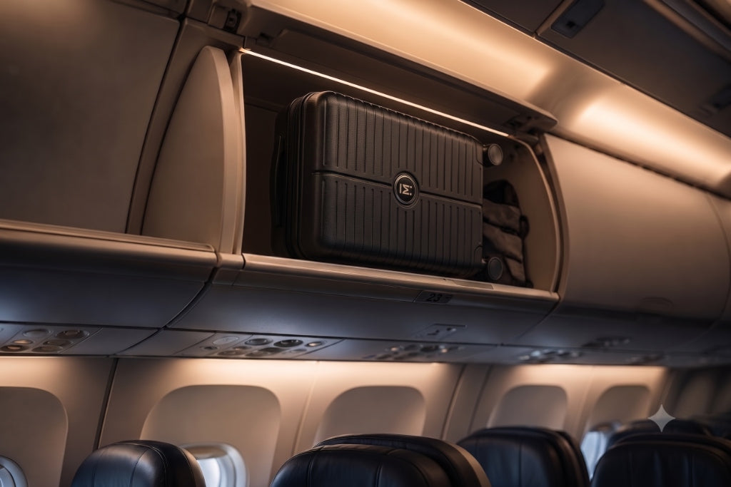 Cabin Bag fits perfectly in airline overhead bin